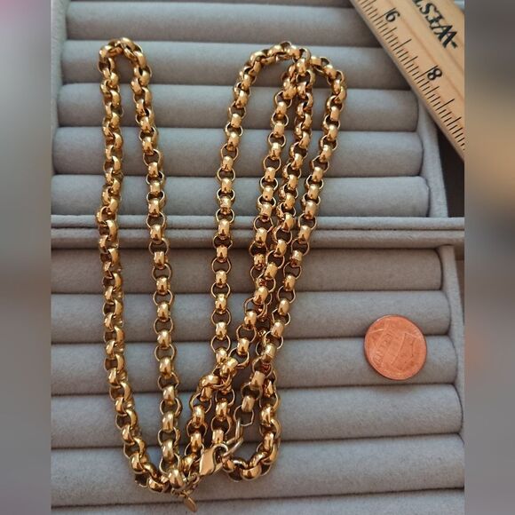 Monet Long Rolo Chain Necklace 36" - Picture 2 of 12